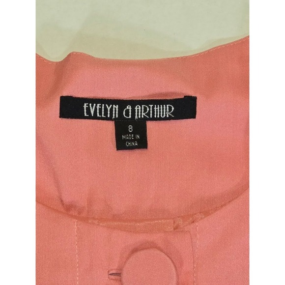 Evelyn & Arthur Women's Coral Pink 2 Piece Pant Suit Set Size 8 - Picture 3 of 11